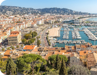 La Côte d'Azur, où AV Service propose ses services de VTC